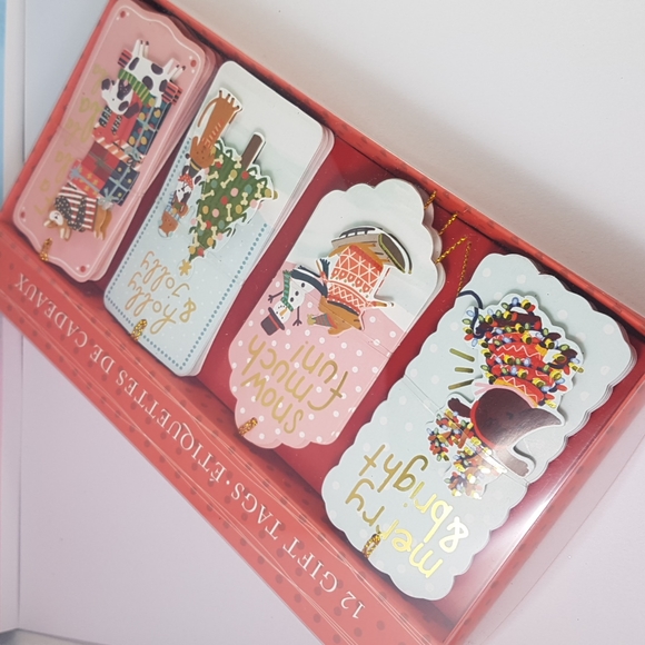 🎅🏼12 pcs 3D Holiday Gift Tags From To 1.85" x 3.75" Inch. Approx. - Picture 3 of 17